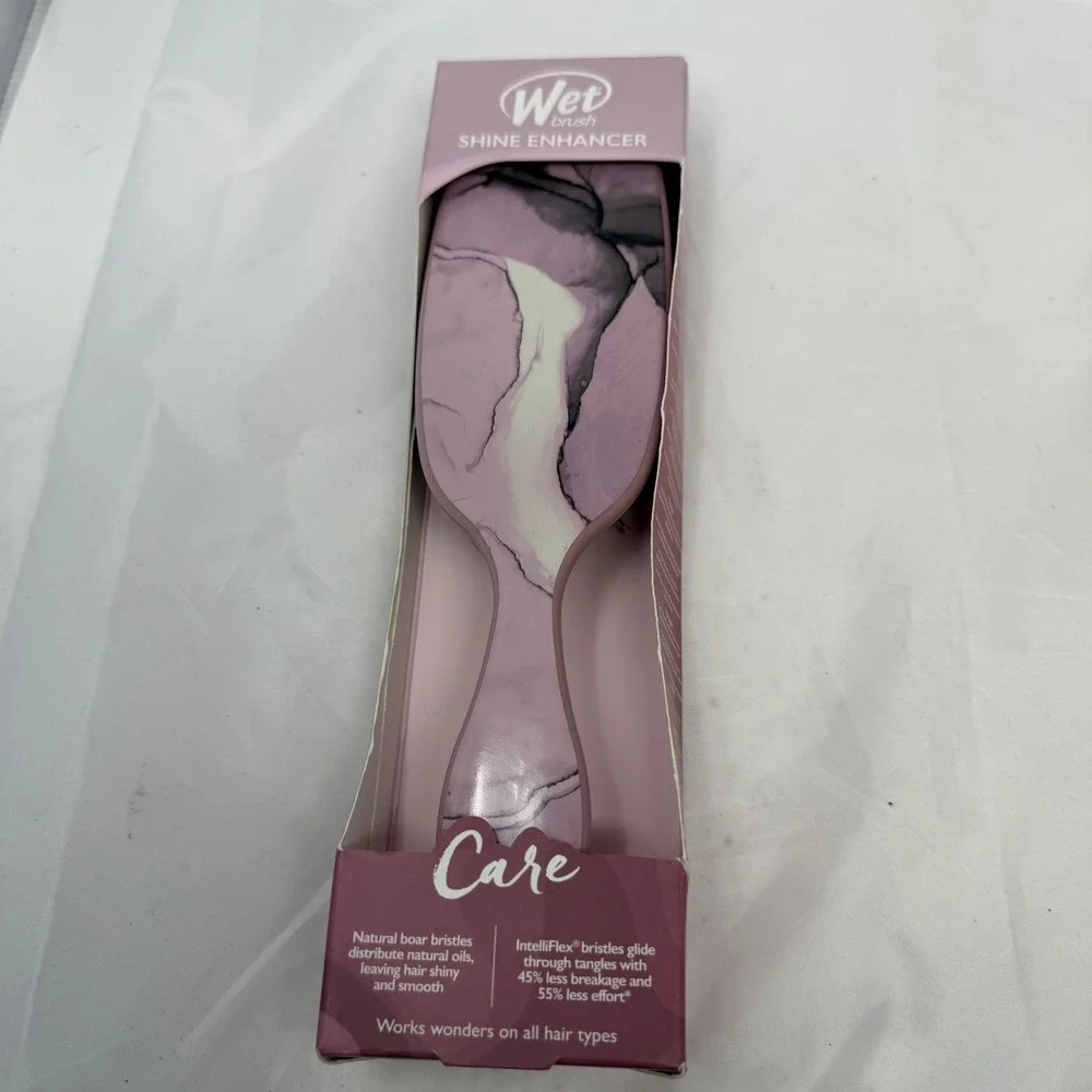 Wet Brush Shine Enhancer Purple Marble Boar IntelliFlex Bristle Hair Brush NEW
